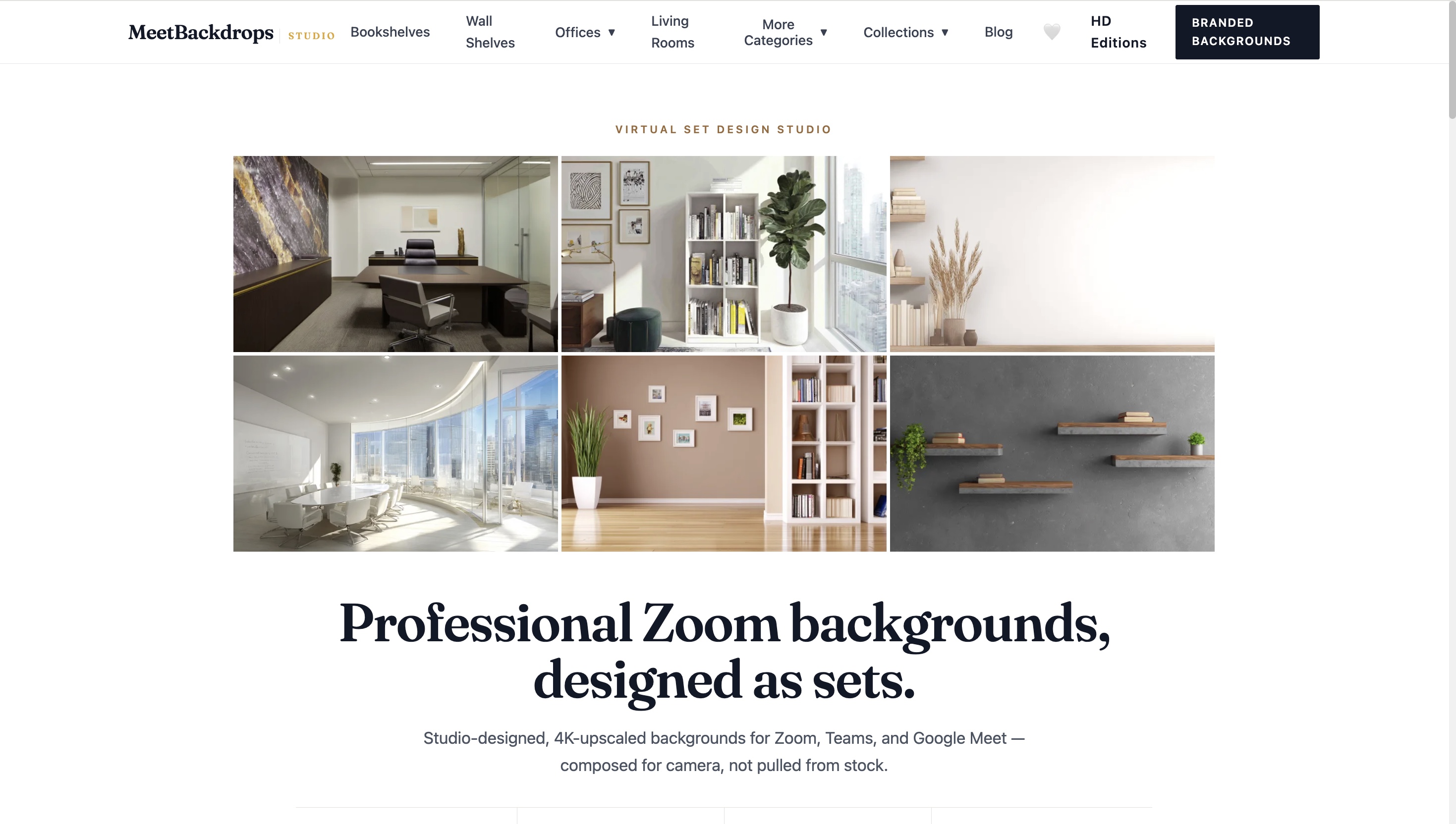 MeetBackdrops Website Screenshot